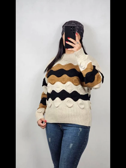 پلیور بافت مدل صدف