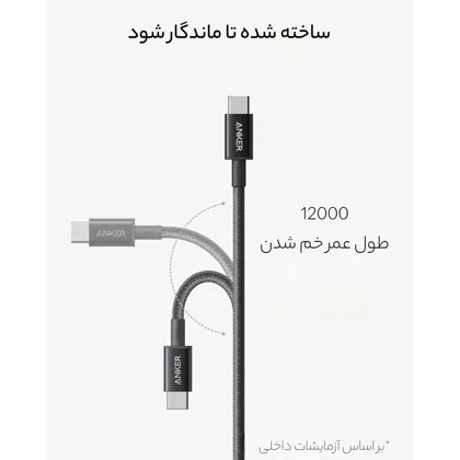 کابل تبدیل USB-C به USB-C انکر مدل A8756 طول 1 متر