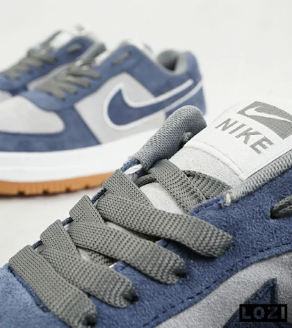 کفش کتانی مردانه و زنانه سفید آبی نایک NIKE AIR FORCE مدل 7767