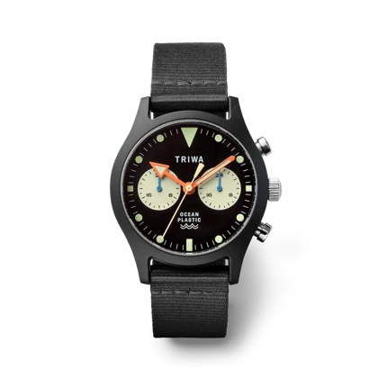 ساعت مچی عقربه ای زنانه مردانه تریوا (TRIWA) مدل Ocean Plastic Timer DEEP BLUE