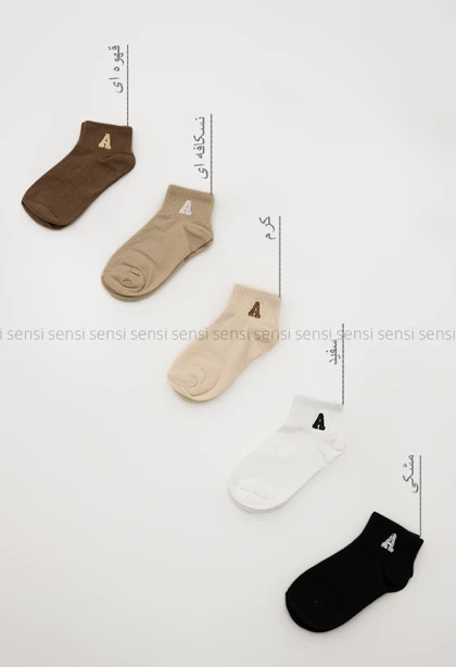 جوراب گلدوزیA مچی پنبه کد1004983