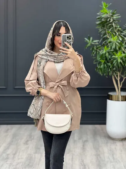 مانتو آستین کش ژیله دار