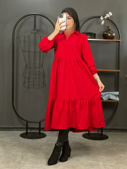 پیراهن کبریتی طبقه‌ای تارا کد 1346