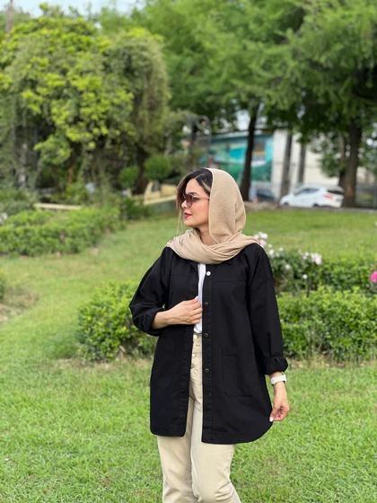 مانتو کتان جیب پایین 243