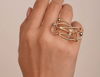 انگشتر امضا رنگ طلایی