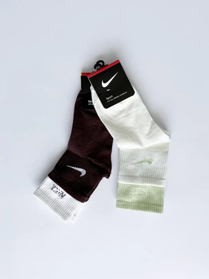 جوراب نیم ساق زنانه نخ پنبه دوکش نایک Nike