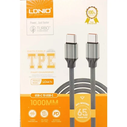 کابل تایپ سی الدنیو LDNIO مدل LC441c توان 65 وات 1 متر