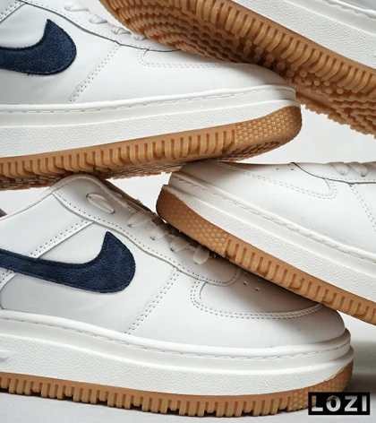 کفش کتانی مردانه و زنانه سفید سرمه ای نایک NIKE AIR FORCE