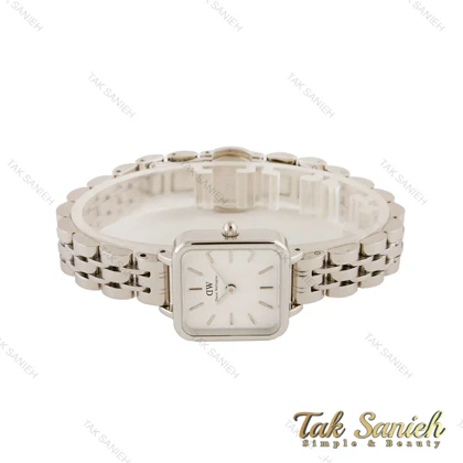 ساعت دنیل ولینگتون زنانه مربعی نقره ای صفحه سفید DW-4476-L