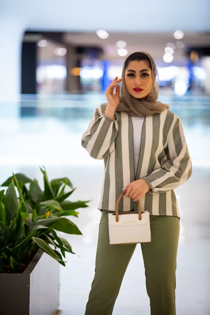 مانتو کت راه راه یکتا