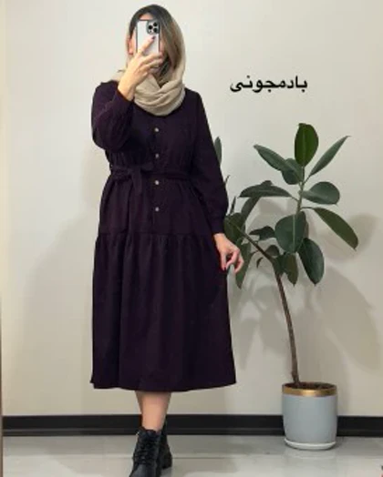 پیراهن مانتویی پاییزه سوین