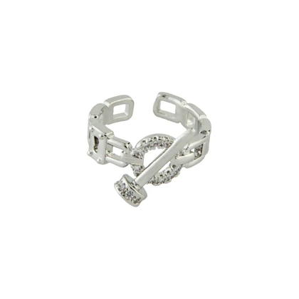 انگشتر دخترانه طرح میخی نگین‌دار