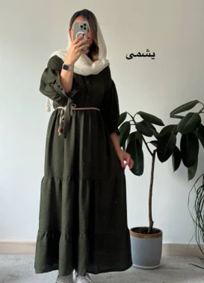 پیراهن مانتویی ماکسی صنم