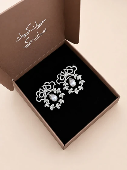 گوشواره جواهری مرواریدی