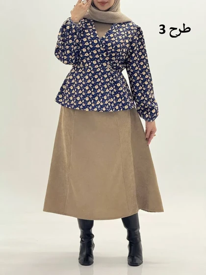 3977-شومیز و دامن فریماه