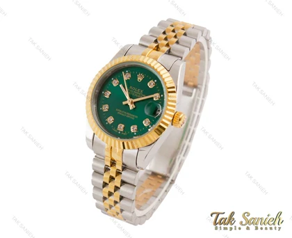 ساعت رولکس دیت جاست زنانه صفحه سبز Rolex-3641-L