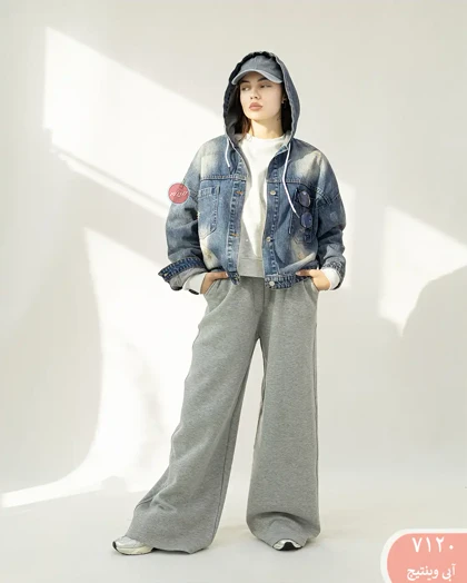 کت جین کلاه دار 7120