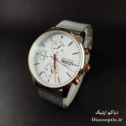 ساعت مچی مردانه اورجینال موتور ژاپن برند مینی فوکوس سه موتور مدل Mf0180G.04 بند حصیری