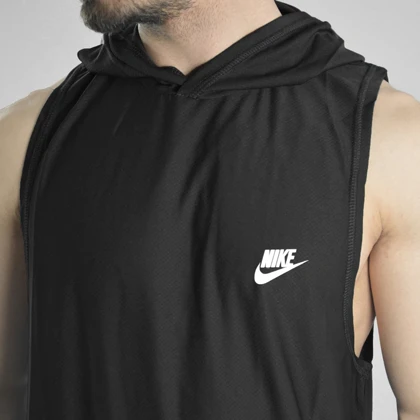 رکابی کلاهدار ورزشی مردانه نایک مدل VHD-Dri Fit-4K1003 مشکی