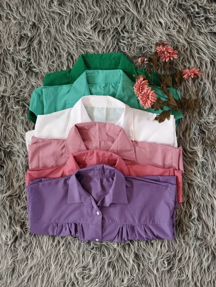 شومیز بالا چین زنانه کد 403049