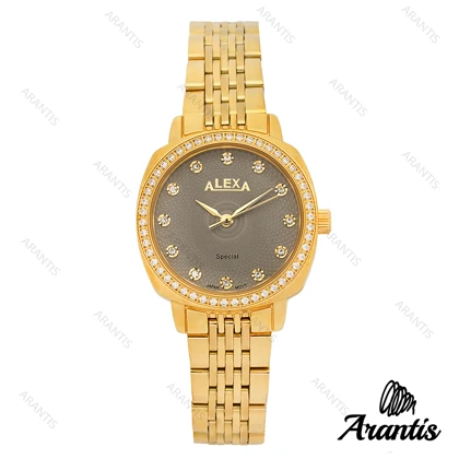 ساعت الکسا 2004z زنانه طلایی دور نگین w-10137