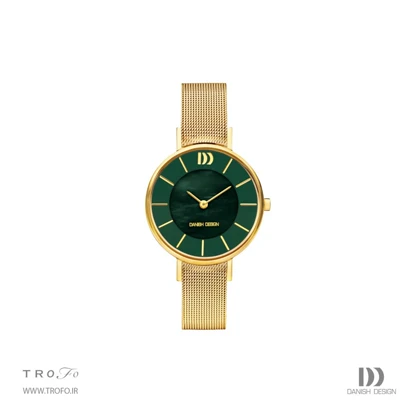 ساعت مچی عقربه ای زنانه دنیش دیزاین (Danish design) مدل IV09Q1167 Romo Mother of Pearl Gold Green