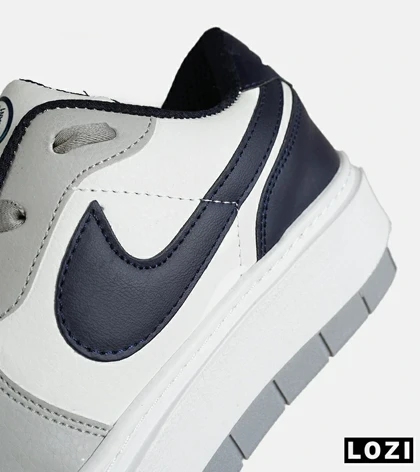 کفش مردانه و زنانه سفید طوسی سرمه ای NIKE AIR FORCE مدل 7811