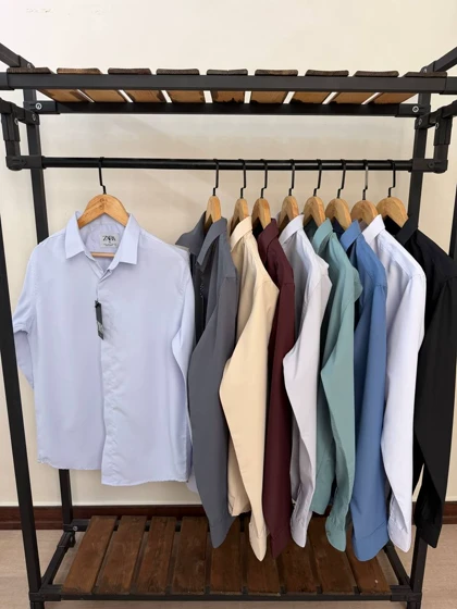 پیراهن آستین بلند قابپک مخفی2643