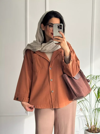 مانتو کتان جین رنگی شایلین