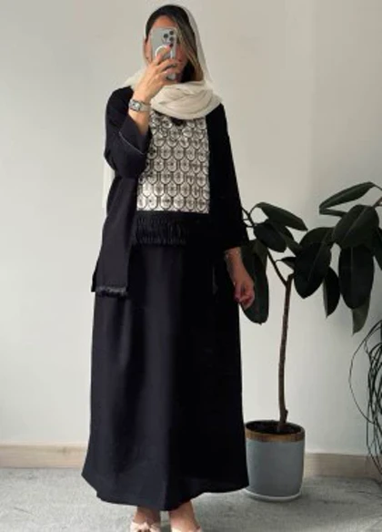 مانتو دامن سوزن دوزی