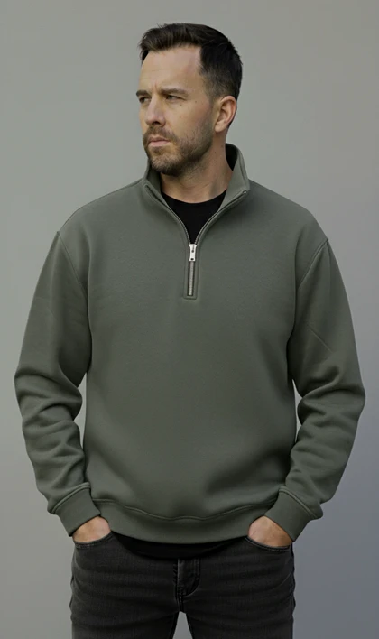 دورس نیم زیپ پارچه 3 نخ پفکی داخل کرکی