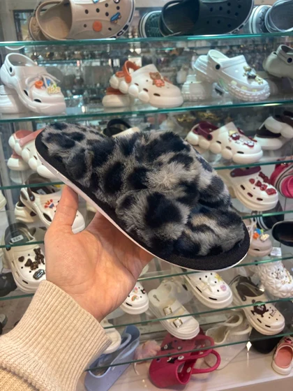 دمپایی حوله ای نیکتا مدل 4-12000 ضربدری پلنگی