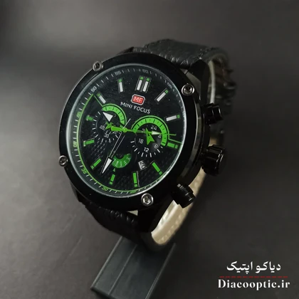 ساعت مچی مردانه اورجینال موتور ژاپنی برند مینی فوکوس سه موتور مدل Mf0288G.04 بند چرم