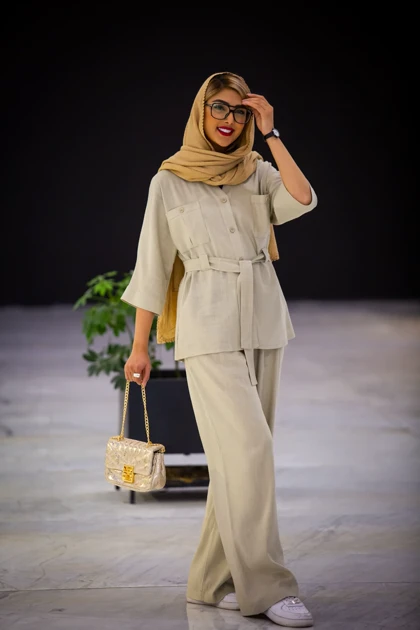 مانتو شلوار رایون دو جیب