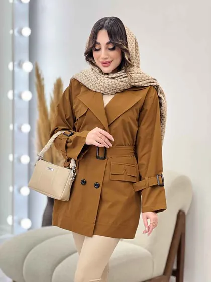 بارانی سرجیب دوبل ژیله دار