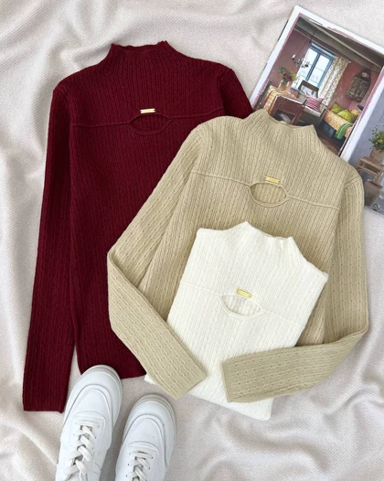 پلیور بافت گندمی کد 5196