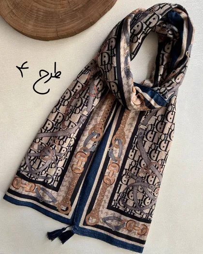 شال مخمل پارت سرمه‌ای 3967