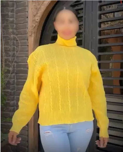 بلوز بافت زنانه یقه اسکی