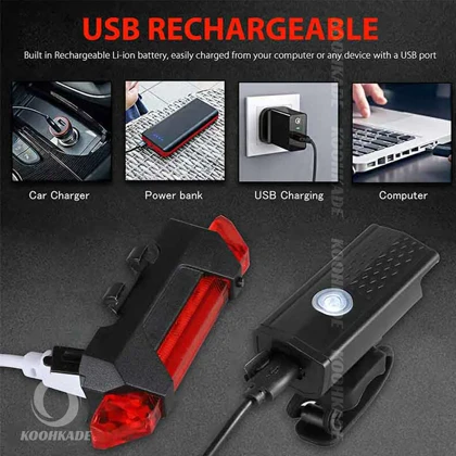 چراغ عقب جلو شارژی TO