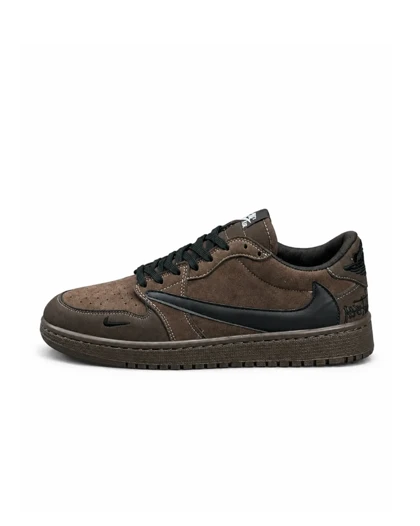 کفش کتانی مردانه مدل نایکی ترویس قهوه ای مشکی Nike travis