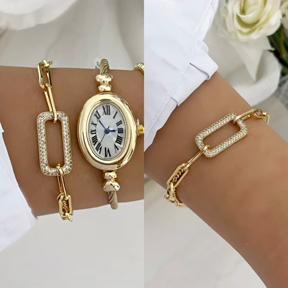 دستبند زنجیری طلایی تیفانی 963