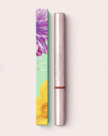 رژ لب و خط لب دوکاره کیکو مدل (KIKO, Milano Days in Bloom 2-in-1 Vibrant Lipstick & Pencil)