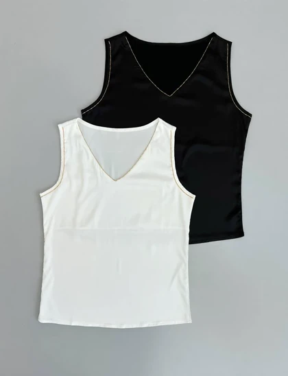 تاپ ساتن ملیله دوزی کد 2788