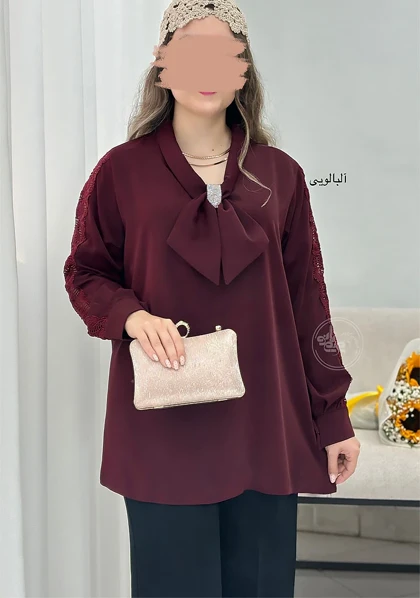 شومیز مجلسی پاپیونی