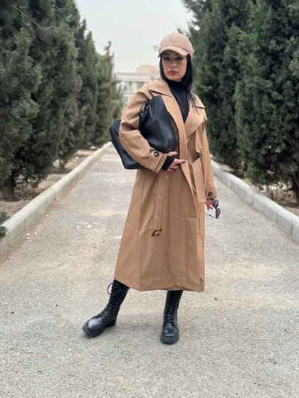 ترنچ کت بلند 7708