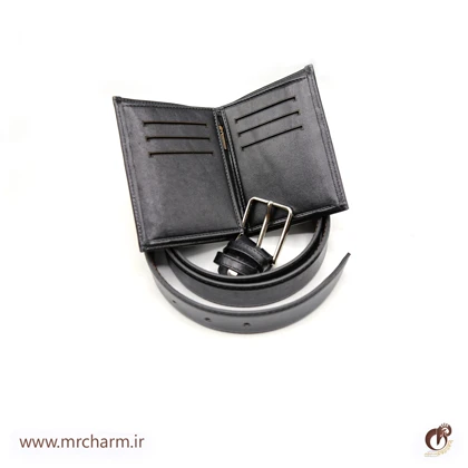 ست چرم کیف و کمربند مردانه mrc131-14