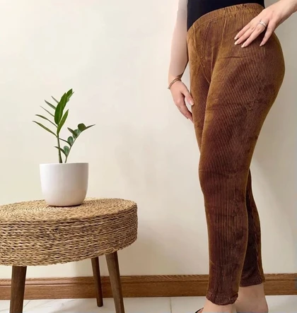 حراج شلوار مخمل راه راه زنانه