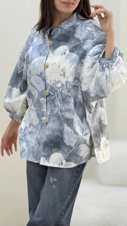 شومیز باکسی طرحدار