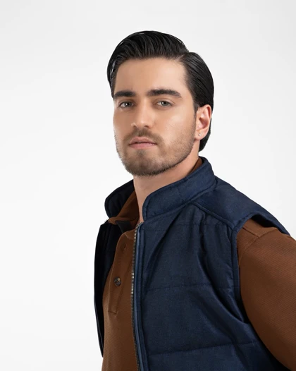 ام کی کالکشن جلیقه mk-22243-navy-blue