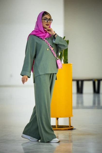 مانتو شلوار بغل چاک رایون